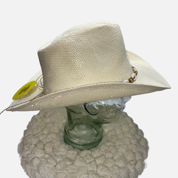 Classic Hat Co. White Straw 10gal Cowgirl Hat 60cm - Picture 5 of 15